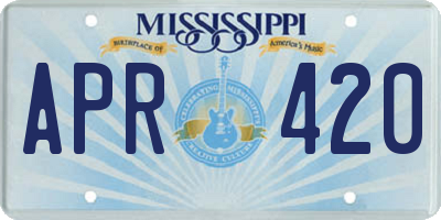 MS license plate APR420