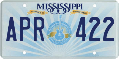 MS license plate APR422