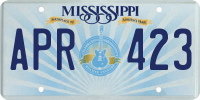 MS license plate APR423