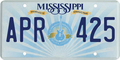 MS license plate APR425