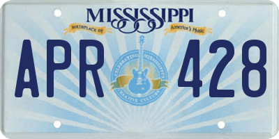 MS license plate APR428