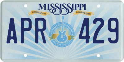 MS license plate APR429