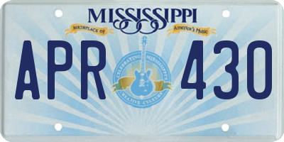 MS license plate APR430