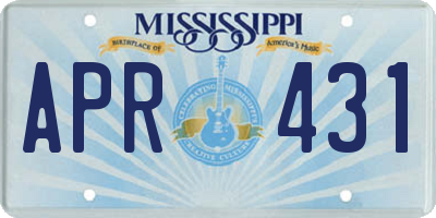 MS license plate APR431