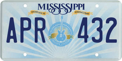 MS license plate APR432