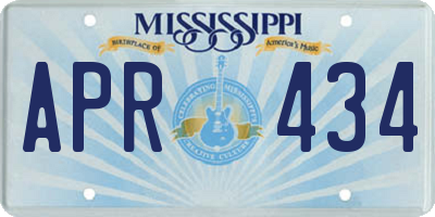 MS license plate APR434