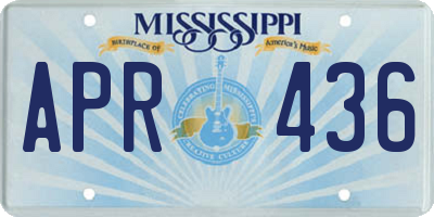 MS license plate APR436