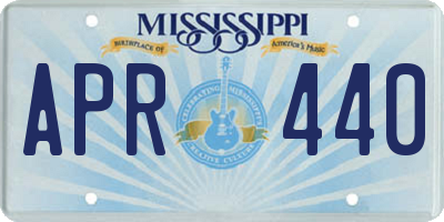 MS license plate APR440