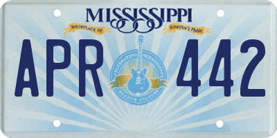 MS license plate APR442