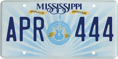 MS license plate APR444