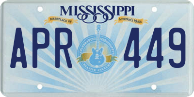 MS license plate APR449