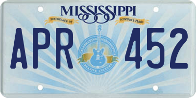 MS license plate APR452