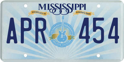 MS license plate APR454