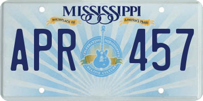 MS license plate APR457