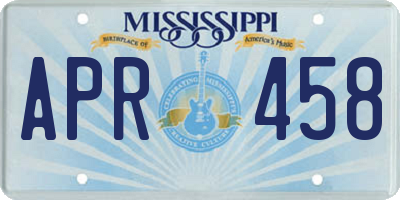 MS license plate APR458