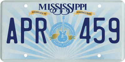 MS license plate APR459