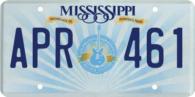 MS license plate APR461