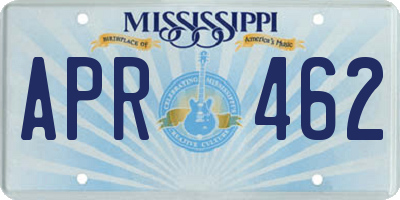 MS license plate APR462