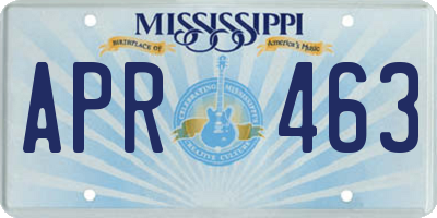 MS license plate APR463