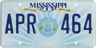 MS license plate APR464