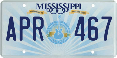MS license plate APR467