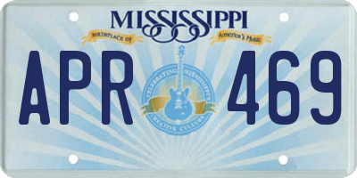 MS license plate APR469