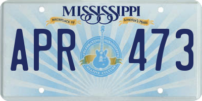 MS license plate APR473