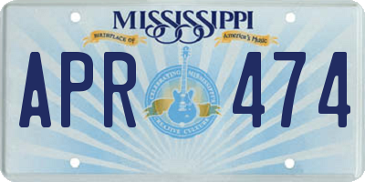 MS license plate APR474