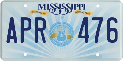 MS license plate APR476