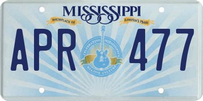 MS license plate APR477