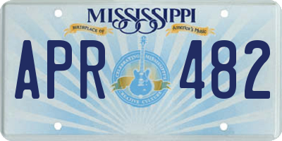 MS license plate APR482