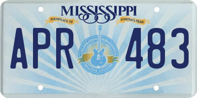 MS license plate APR483