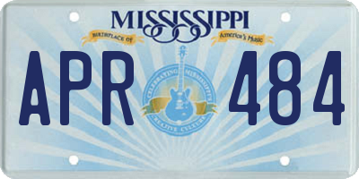 MS license plate APR484