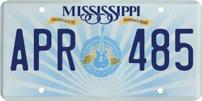 MS license plate APR485