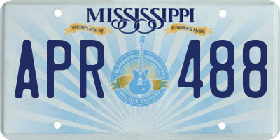 MS license plate APR488