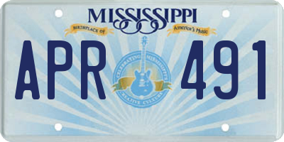 MS license plate APR491