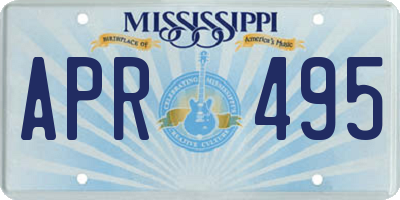 MS license plate APR495