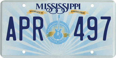 MS license plate APR497