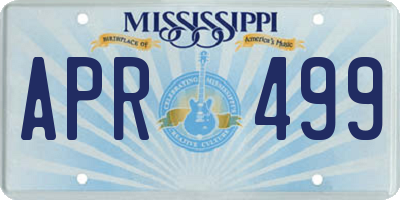 MS license plate APR499