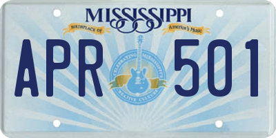 MS license plate APR501