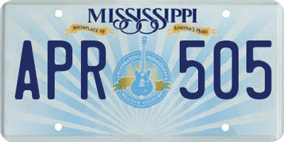 MS license plate APR505