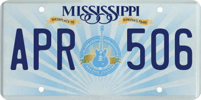 MS license plate APR506