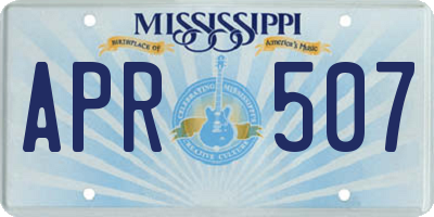MS license plate APR507