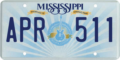 MS license plate APR511