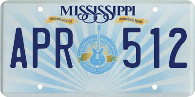 MS license plate APR512