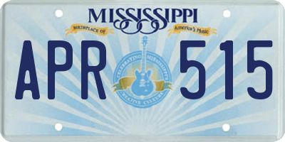 MS license plate APR515