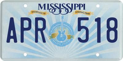 MS license plate APR518
