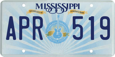 MS license plate APR519