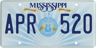 MS license plate APR520
