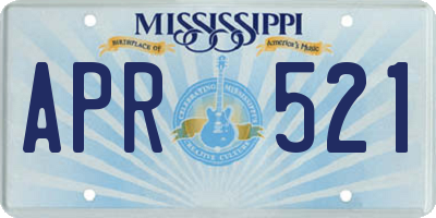 MS license plate APR521